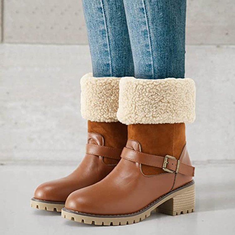 Winter Round Toe Boots For Women