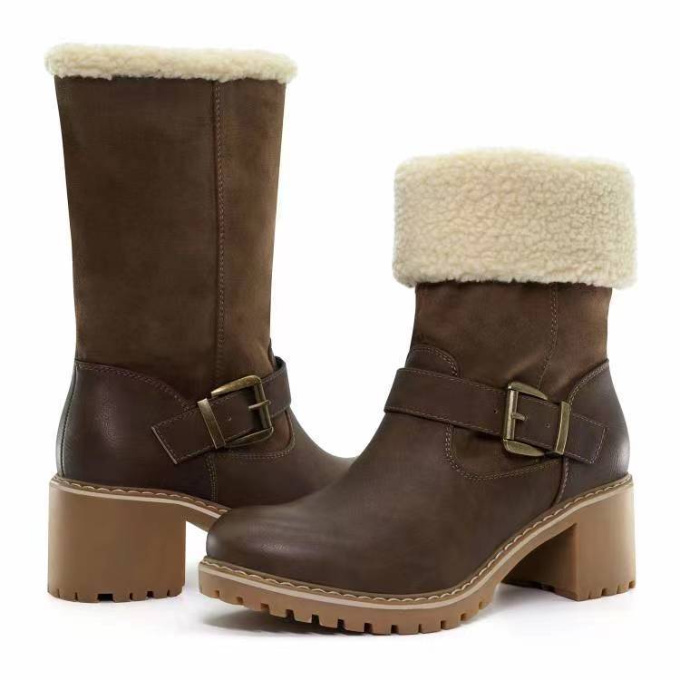 Winter Round Toe Boots For Women